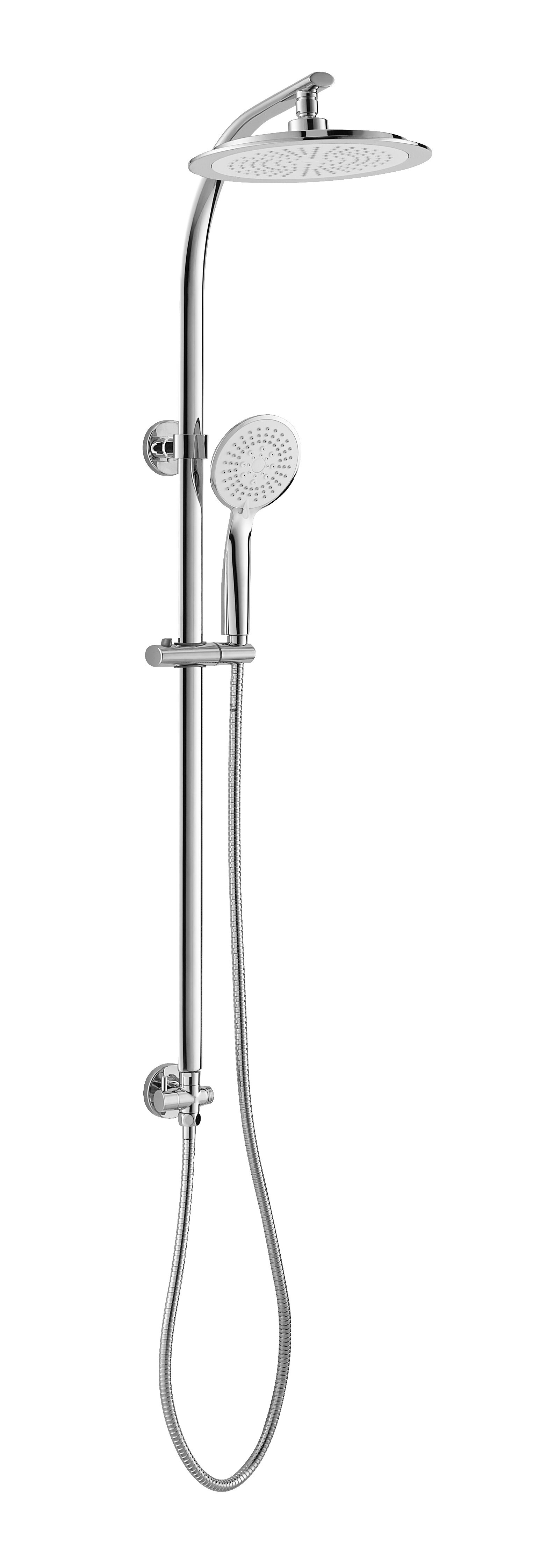 Contemporary Exposed Brass Shower Column Set 2 Functions Anti Corrosion