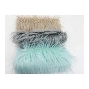 Quality 450gsm Colorful Printed Faux Fur Fabric for Long Pile Carpet Plush Curtain 65mm Fluffy wholesale
