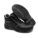 Black Genuine Leather Boots Anti Puncture Work Shoes Mining