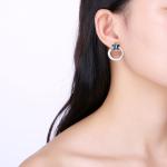 7.2g 2.6x2.1cm Star Hoop Earrings Gift 5A CZ Solid Silver Earrings