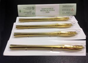 Quality Permanent Makeup Pen Gold Luxury 45°Angle Blister Packing Microblading Hand Tool wholesale