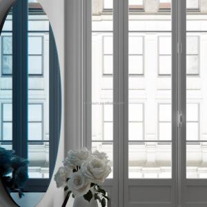 Quality Frameless Blue Silver Decorative Float Glass Wall Mirror for Bedroom Dressing Bathroom wholesale