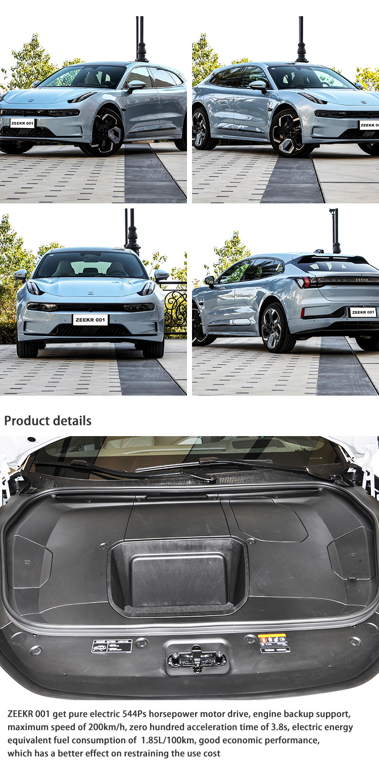 Electric Sedan EV Cars High Speed New Energy EV 100km Geely Zeekr 001