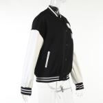 Women 'S Loose Drop Shoulder Baseball Jacket 90% Cotton 10% Polyester Garment