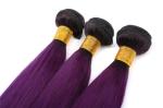 12-24 Inches 8A Grade Two Tones Purple Hair Virgin Brazilian Human Hair weft