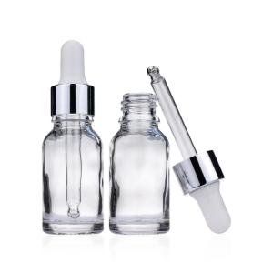 Quality Empty 15ml 0.5oz Oil Dropper Glass Bottle Refill Portable Clear Bottle wholesale