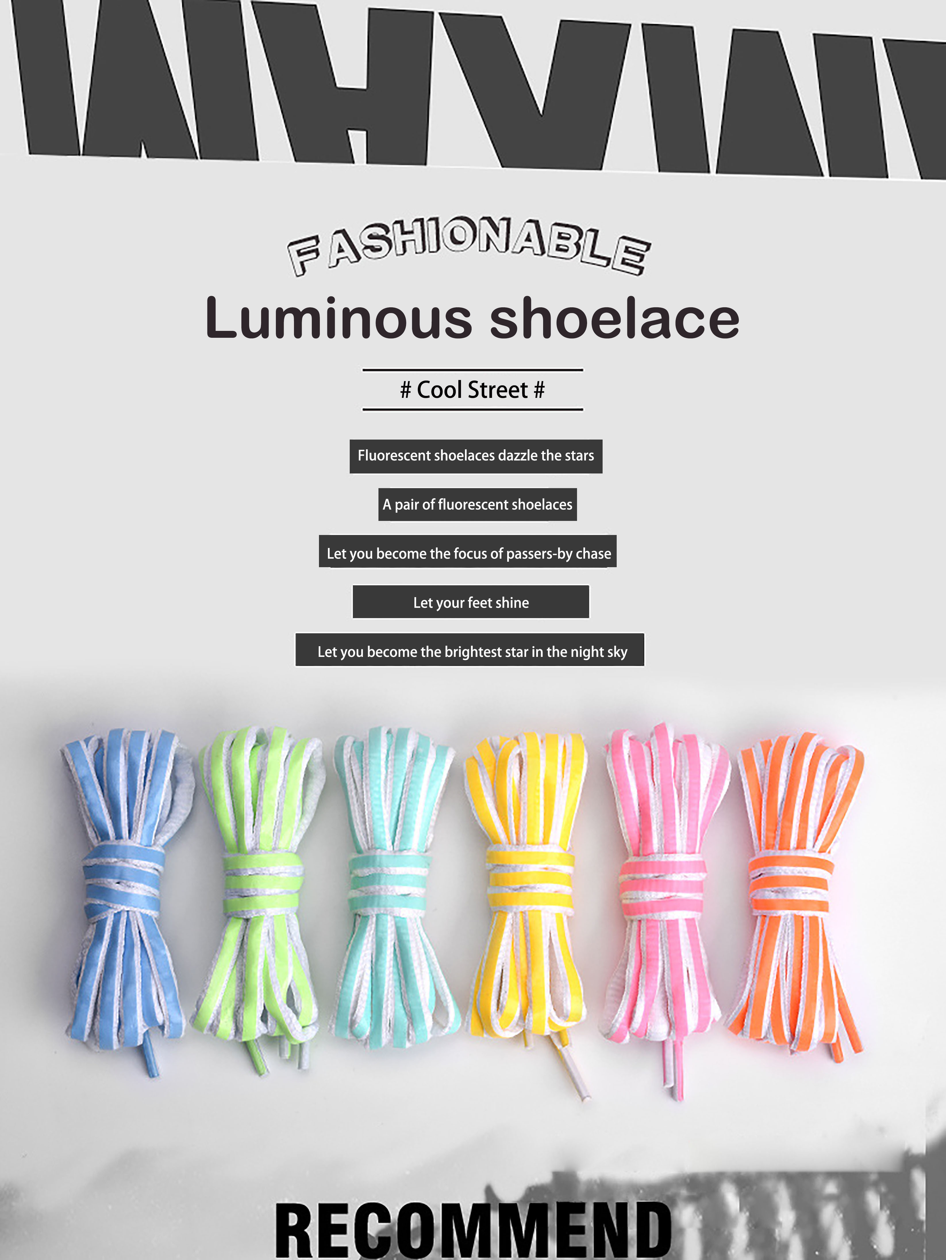 Shoelace Manufacturer luminous glowing shoelace for Sport Shoes Quantity funny luminous glowing shoelace