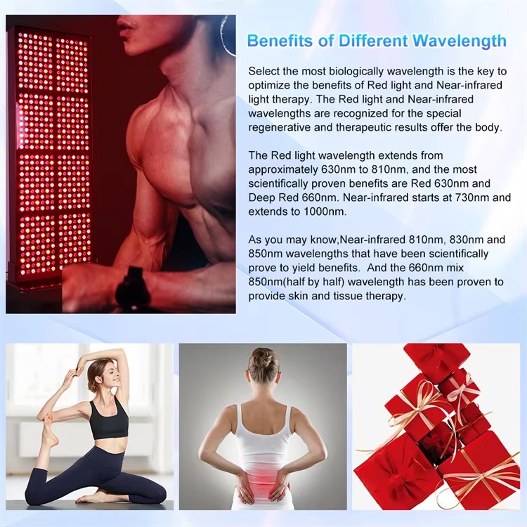 5wavelengths 1000W 21Opcs LED Lamps Infrared Red Light Therapy Panel Device