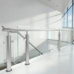 Sophisticated Stainless Steel Handrails with 1200mm Balustrade Height for Glass