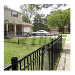 Solid Metal Horizontal Tubular Iron Fence Designs for Garden Black Powder Coated
