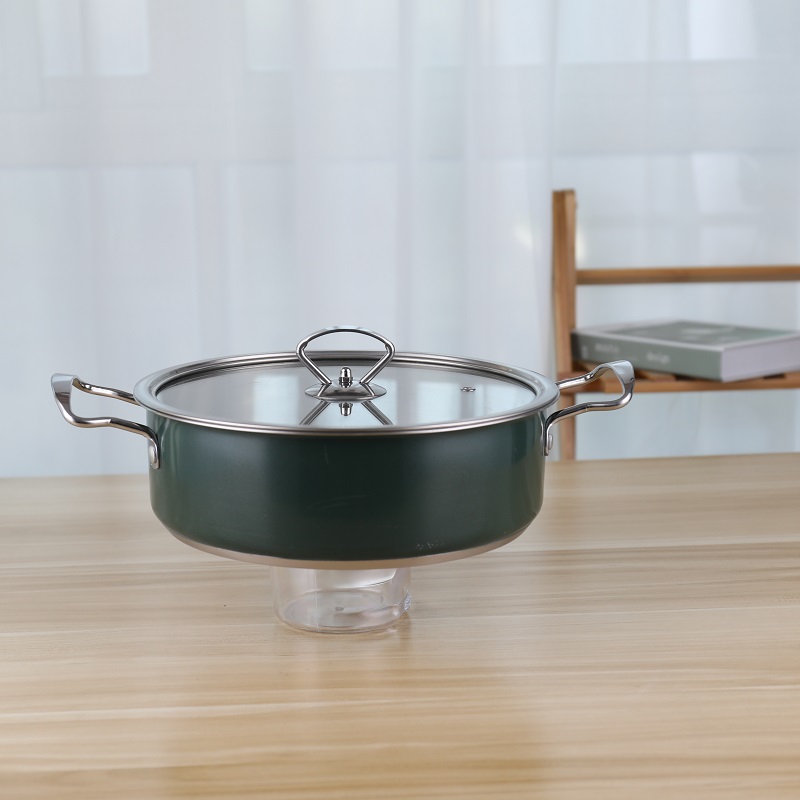 Nonstick 201 cookware food warm cooking 24cm hot pot stainless steel soup pot