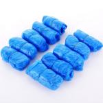 Blue Biodegradable Disposable Shoe Covers / PE CPE Safety Footwear Covers