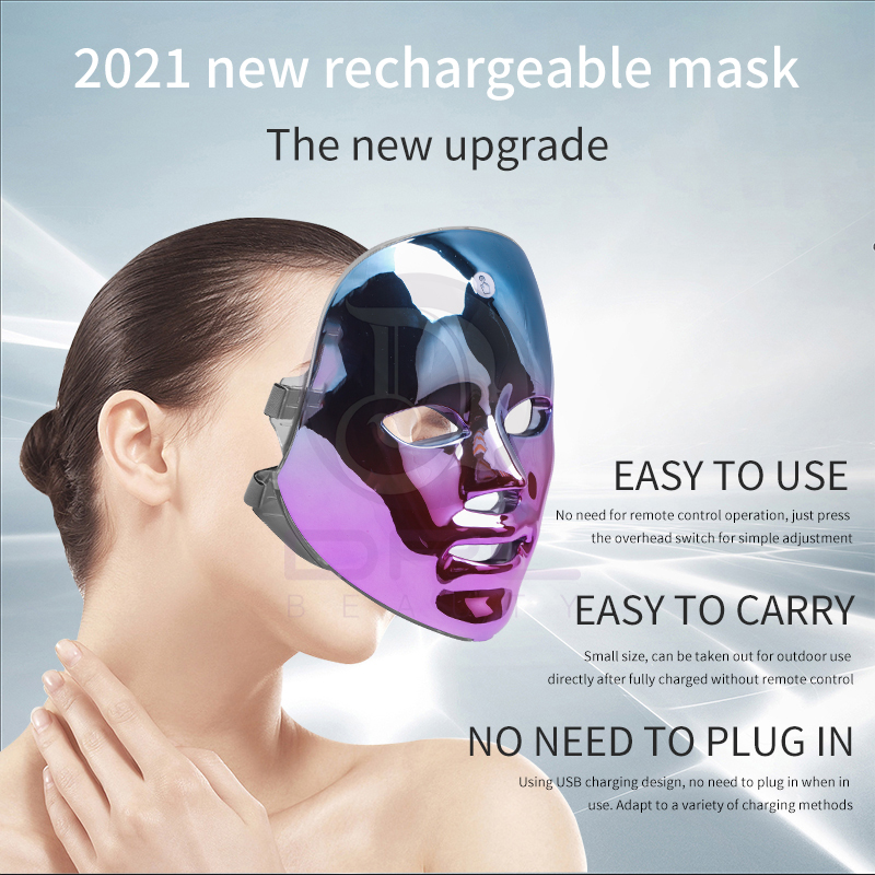 Anti-Aging PDT Face Lifting Skin Care Rejuvenation Beauty Machine 7 Colors Photon Led Light Therapy Facial Mask