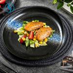 Irregular Rustic Black Porcelain Dinnerware