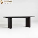 Northern Rectangular Birch Plywood Dining Table Black 220cm Length