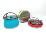 Portable Steel Silicone Collapsible Cooking Pot For Camping