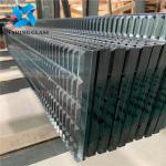 Custom Embossed Wall Partition Glass , Water Ripple Glass For Building