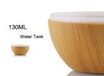 130ml Wood Grain Round Air Humidifier Ultrasonic Quiet Cool Mist Humidifier
