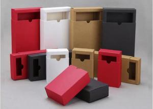 Quality Rectangular Small Kraft Paper Gift Box , 350g Kraft Paper Drawer Box Customized Color wholesale