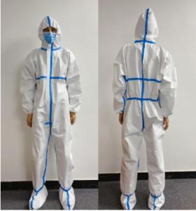 Quality Non Woven Disposable Protective Suit Antibacterial Good Physical Properties wholesale