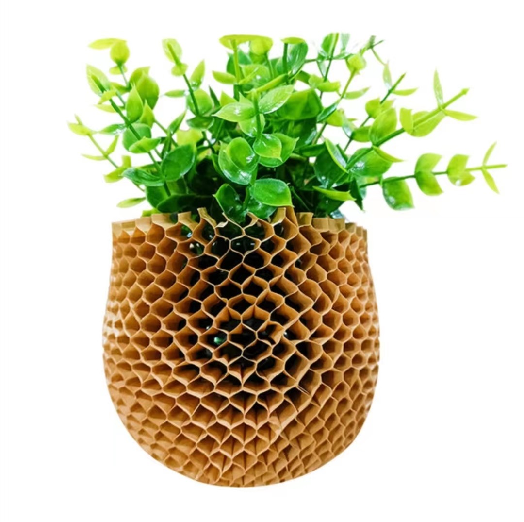 Degradable Honeycomb Paper Sleeve For Glass Bottle Cosmetic Packaging