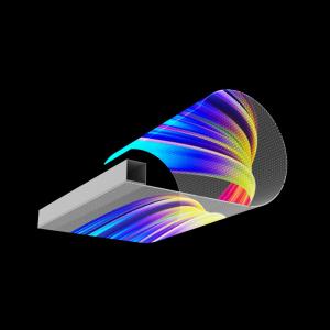 China 5V Voltage LED Transparent Display Flexible Glass Film for Shopping Mall Center Display on sale