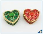Wholesale Enamel Heart Shape Trinket Box Two color Jewelry Box SCJ944