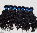 Remy Human Double Weft Cambodian Virgin Hair Loose Wave Natural Black