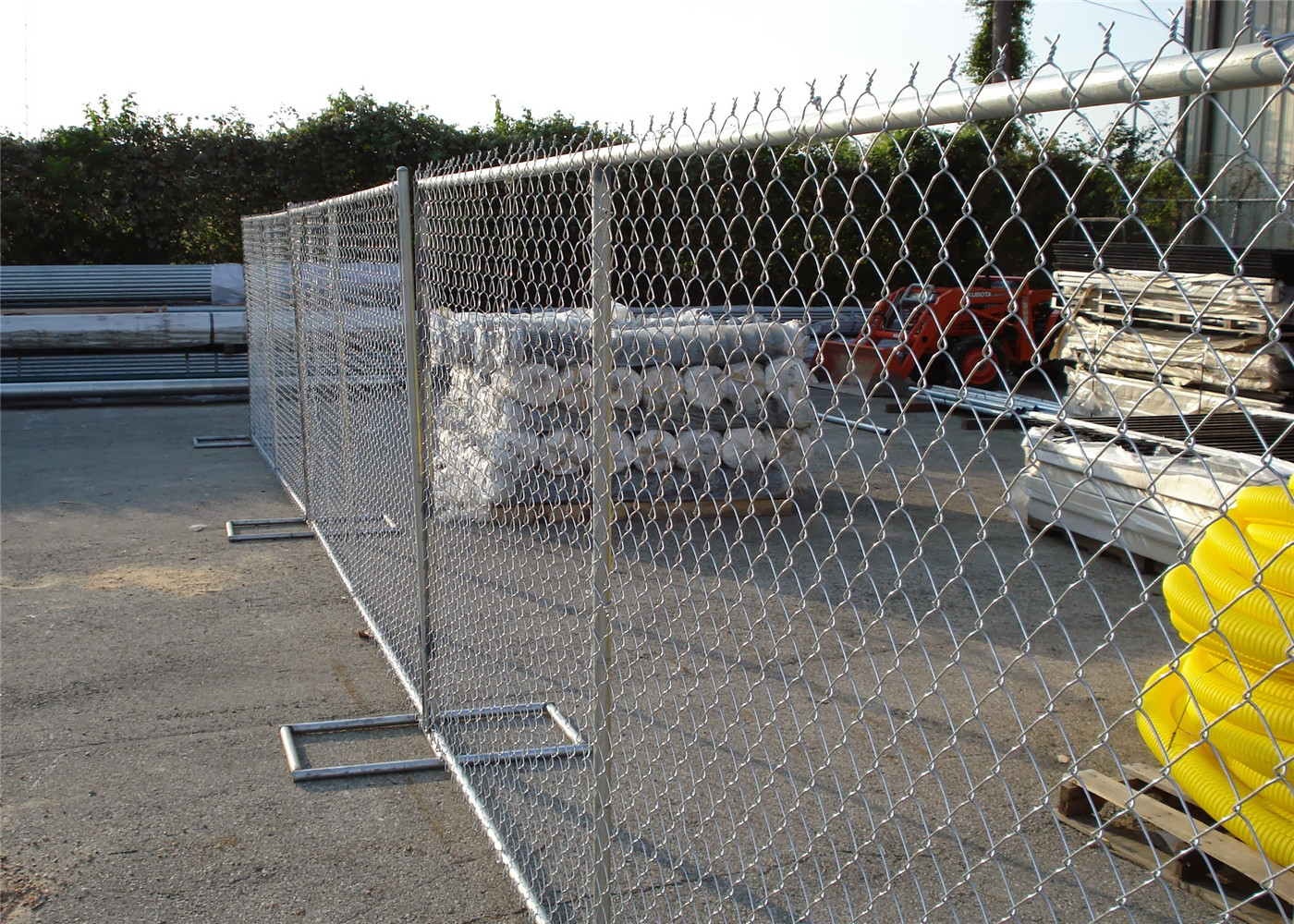 8'x12' Q195 Q235 Temporary Chain Link Fence 60mm x 60mm x 2.7mm