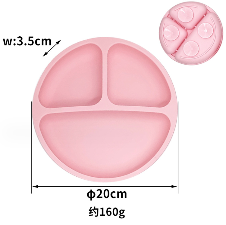 Food Grade Silicone Plate None Design Style Dinnerware Type Plate for Toddler and Kids