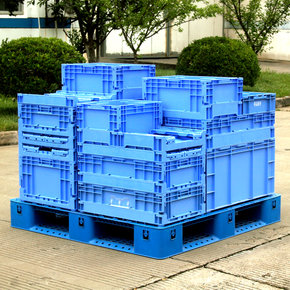 Industrial Packaging Foldable Plastic Moving Crate for Warehouse Storage in Japan