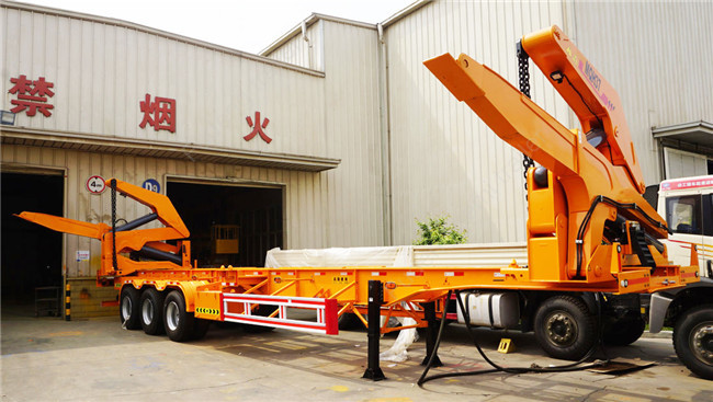 MQH37A 37 Ton Container Side Lifter Trailer Side Loader Truck Trailer 20ft 40ft