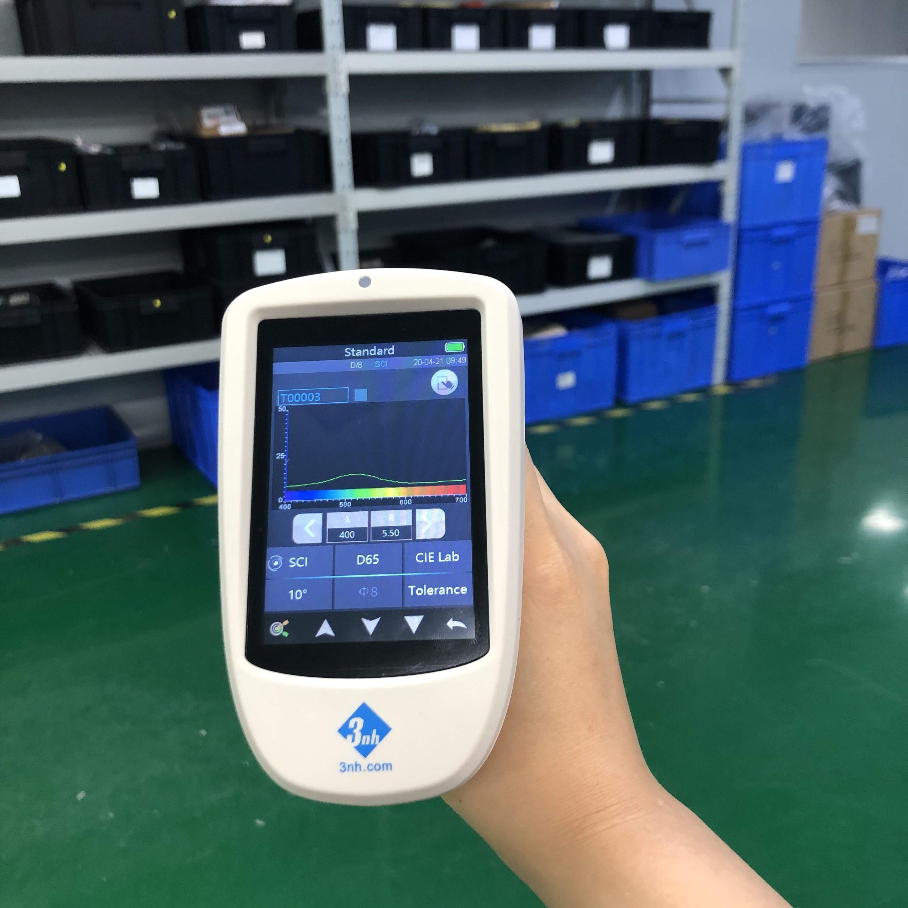 Cloth Fabric Test Handheld Color Spectrophotometer 3nh TS7600 With Pantone Software