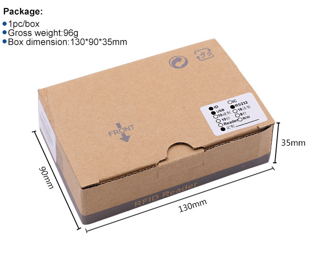 13.56 MHz Contactless RFID Card Reader Black Color For 203 Chip Tag
