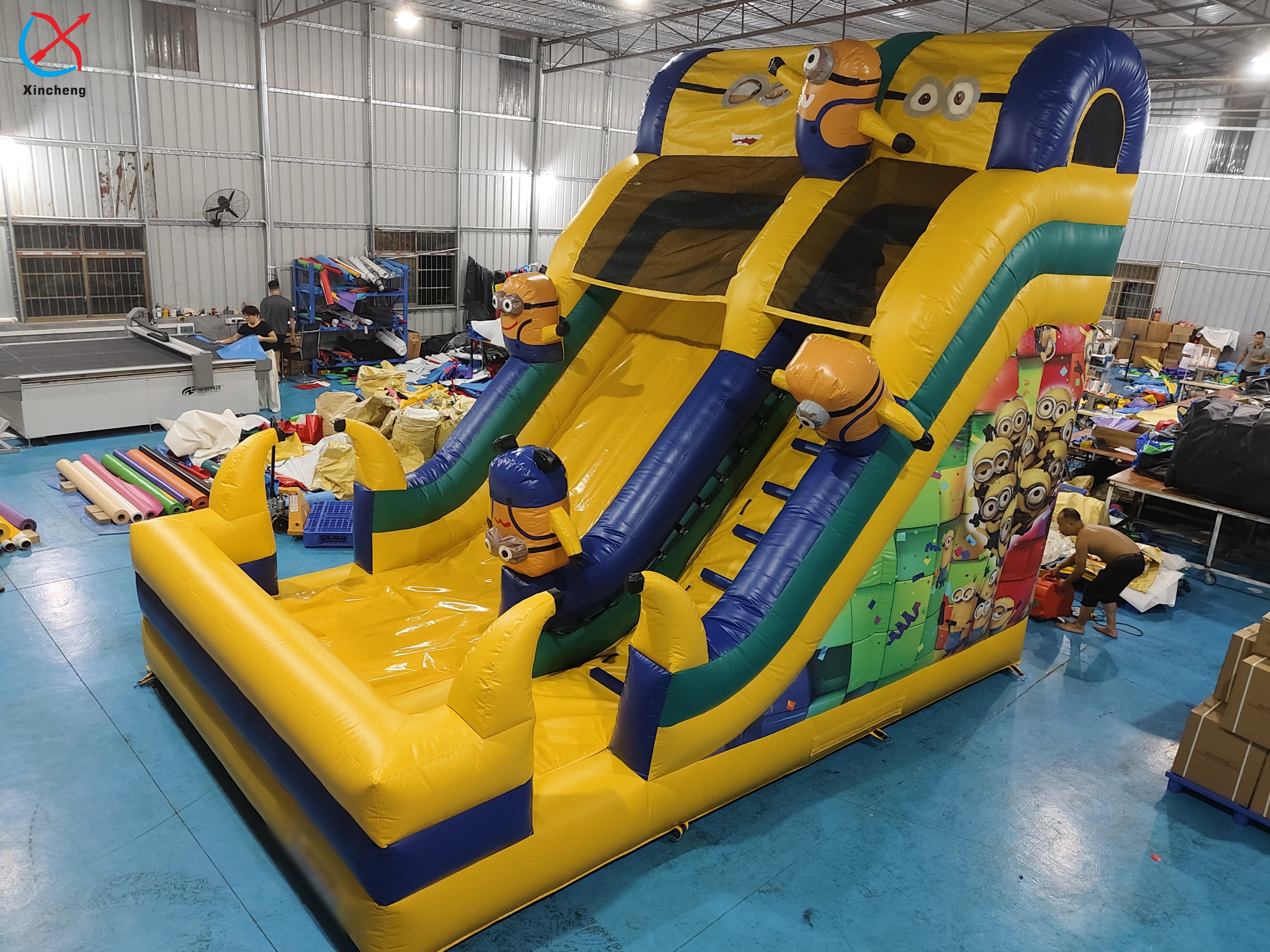 Commercial Minions Inflatable Slide Inflatable Dry Slides Outdoor