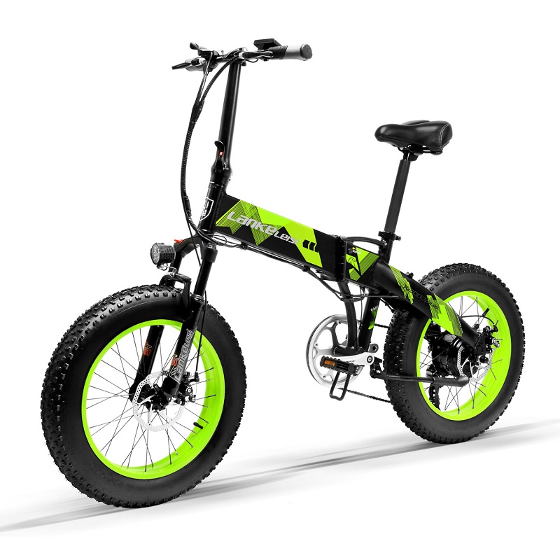 20 Inch Electric Fat Bike , Electric Powered Bicycles Adjustable Handlebar