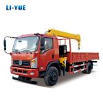 6 Ton Dump Truck With Crane Lifting Equipment Telescopic Hydraulic Straight Arm