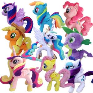 Quality 8 inch Cute and Lovely Cartoon Plush Toys My Little Pony Family Collection Plush Toys wholesale