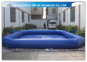 Quality Commercial Giant Swimming Pool Inflatables , Dark Blue Large Inflatable Pool Toys 8 * 6m wholesale