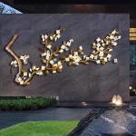 All Copper Light Luxury Large Wall Lamp Hotel Lobby Background Wall Decorative