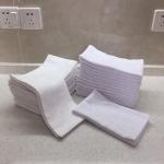 100% Cotton 44g/Pc White Face Towels