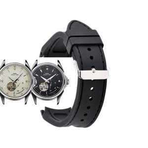 Quality Thick Silicone Rubber Watch Bands , Mens Style Curved Watch Straps wholesale