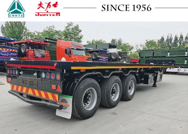 3 Axle Flatbed Semi Trailers 40 Feet Flatbed Trailers For Sale Flat Bed Semi