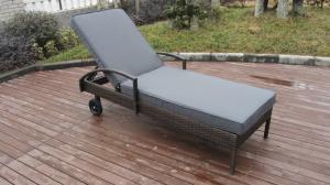 Quality Adjustable Rattan Sun Lounger , Patio / Garden / Beach Lounger wholesale
