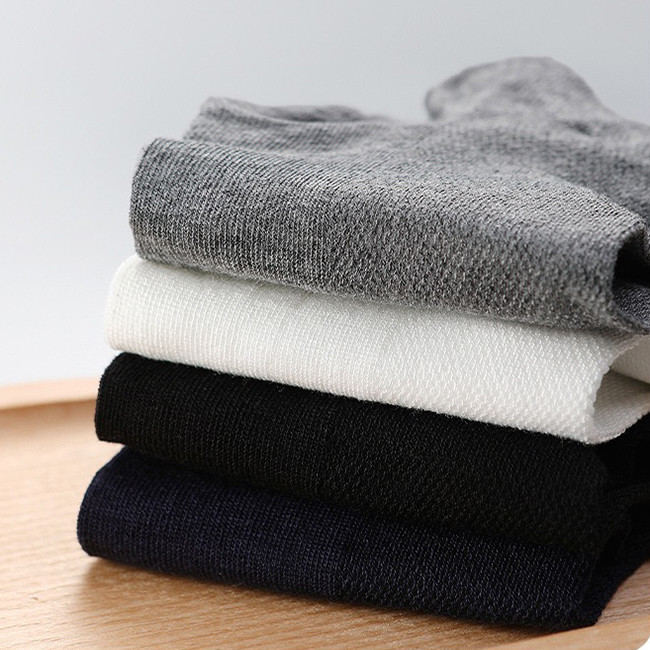 Plain Soft Breathable Mesh Summer Bamboo Socks Ankle Bamboo Fiber Socks
