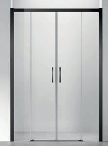 Quality Stainless Steel,Tempered Glass,Sliding Door ,Matte Black,Bathroom Shower Room wholesale