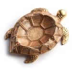 Creative Die casting 100*140mm Metal Turtle Ashtray Gold Zinc Alloy Ashtray