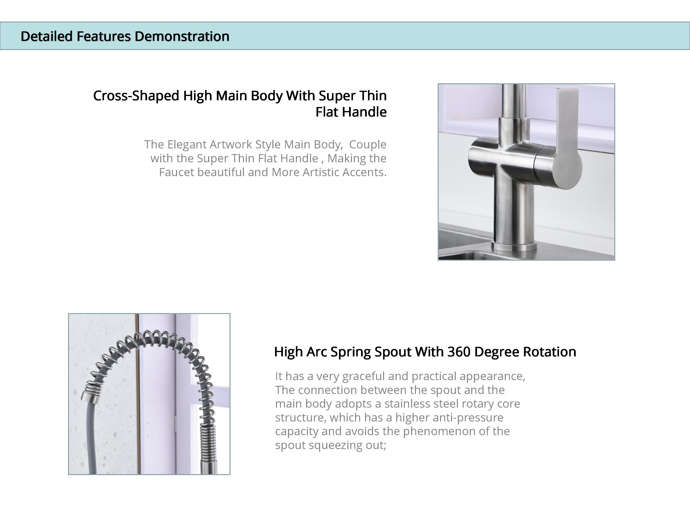 Brushed Nickel Single Lever Sink Faucet