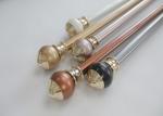 Zinc Alloy Simple Style 5.8 Metres Extra Long Black Curtain Rod