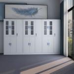 Modern Office Furniture Glass Door Filing Cabinet Powder Painting